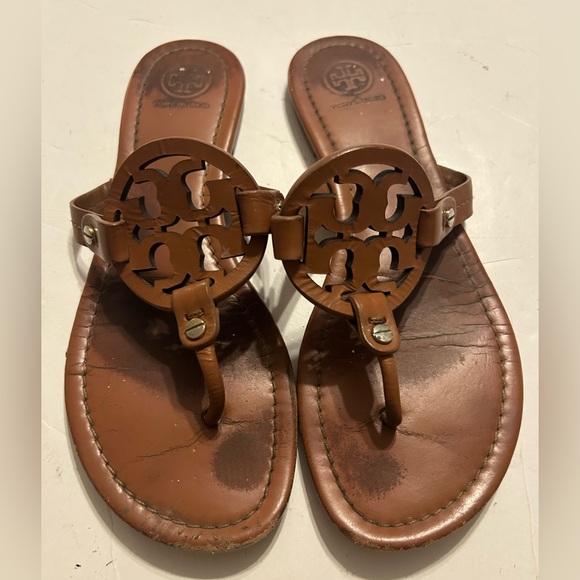 Tory Burch Shoes - Tory Burch Brown Leather Cut-Out Sandals